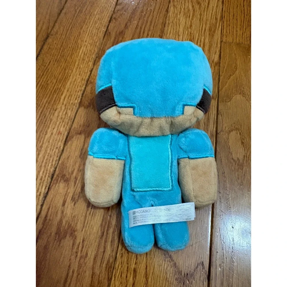Minecraft Steve‎ Diamond Armor Plush 7 Inch Jinx Mojang 2020 Blue Stuffed Toy